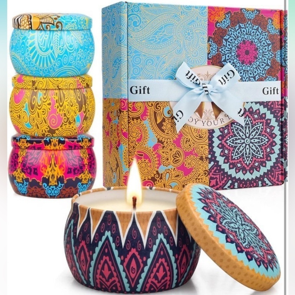 Aromatherapy Scented Tin Soy Candles Gifts Set - Picture 5 of 10